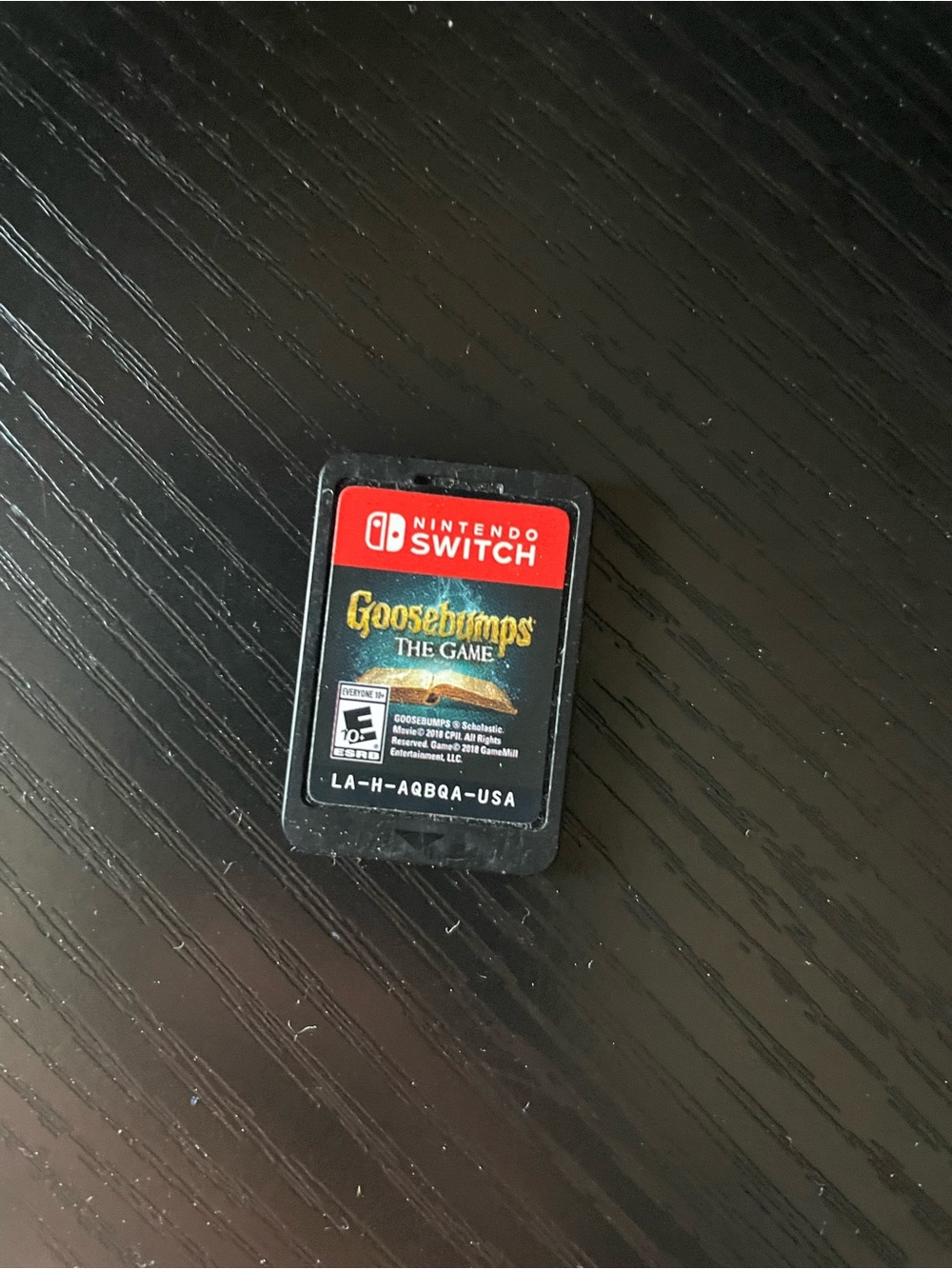 Nintendo Switch Goosebumps The Game - Black and Red Cartridge